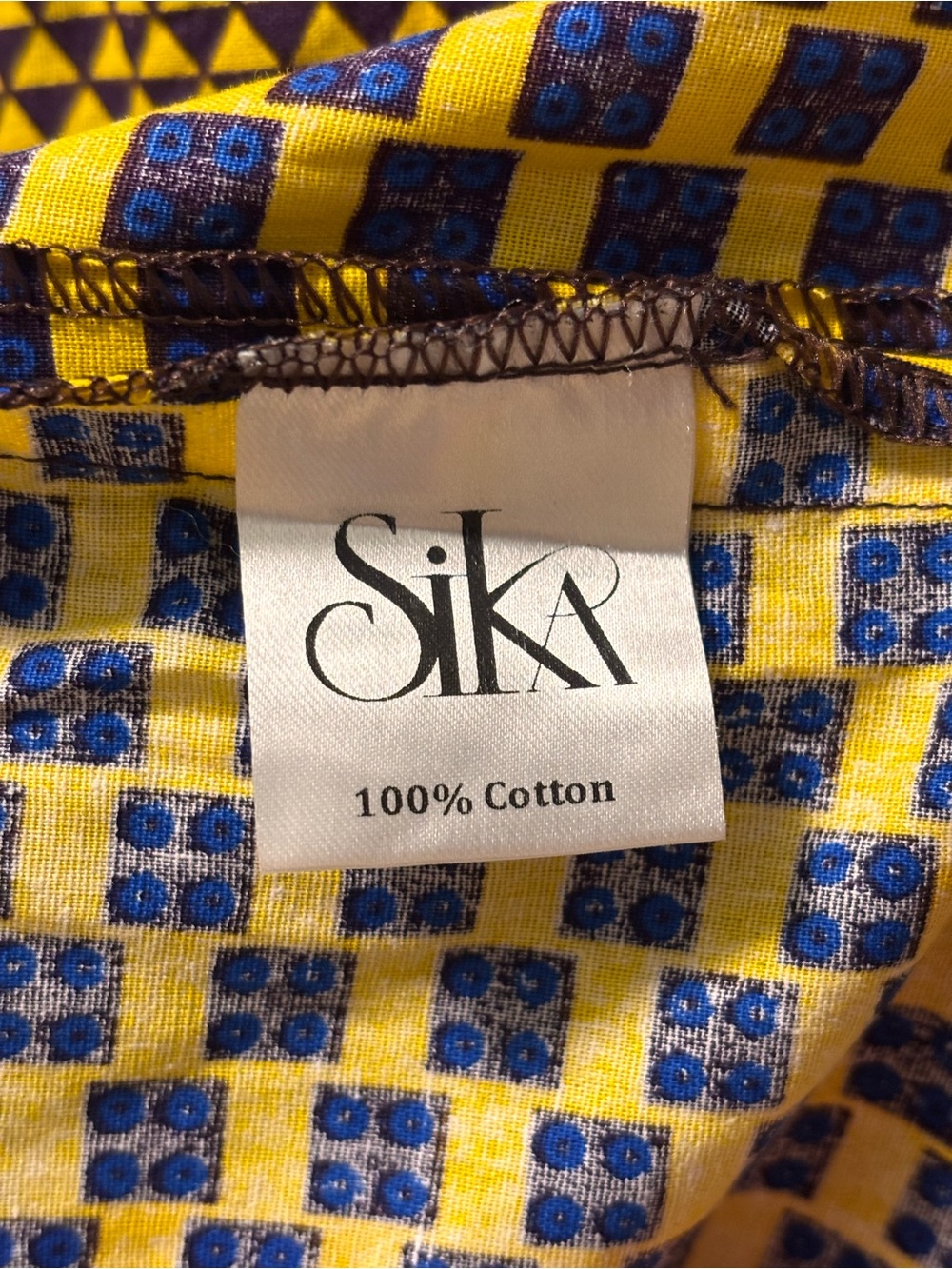 NWT Sika for Anthropologie Strapless Blue and Yellow Ankara Floral Midi Dress 12 - Picture 9 of 9